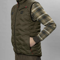 Willow Green Harkila Mens Clim8 Insulated Waistcoat On Model