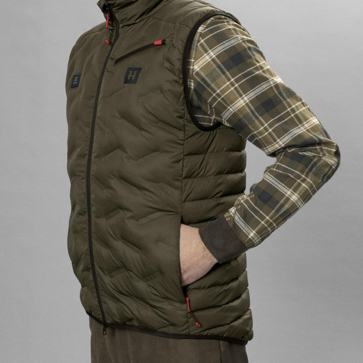 Willow Green Harkila Mens Clim8 Insulated Waistcoat On Model