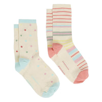 Multi Ecru Joules Womens Everyday Socks 2 Pack