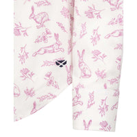 Pink Hoggs Of Fife Womens Hare Print Shirt  SLEEVE