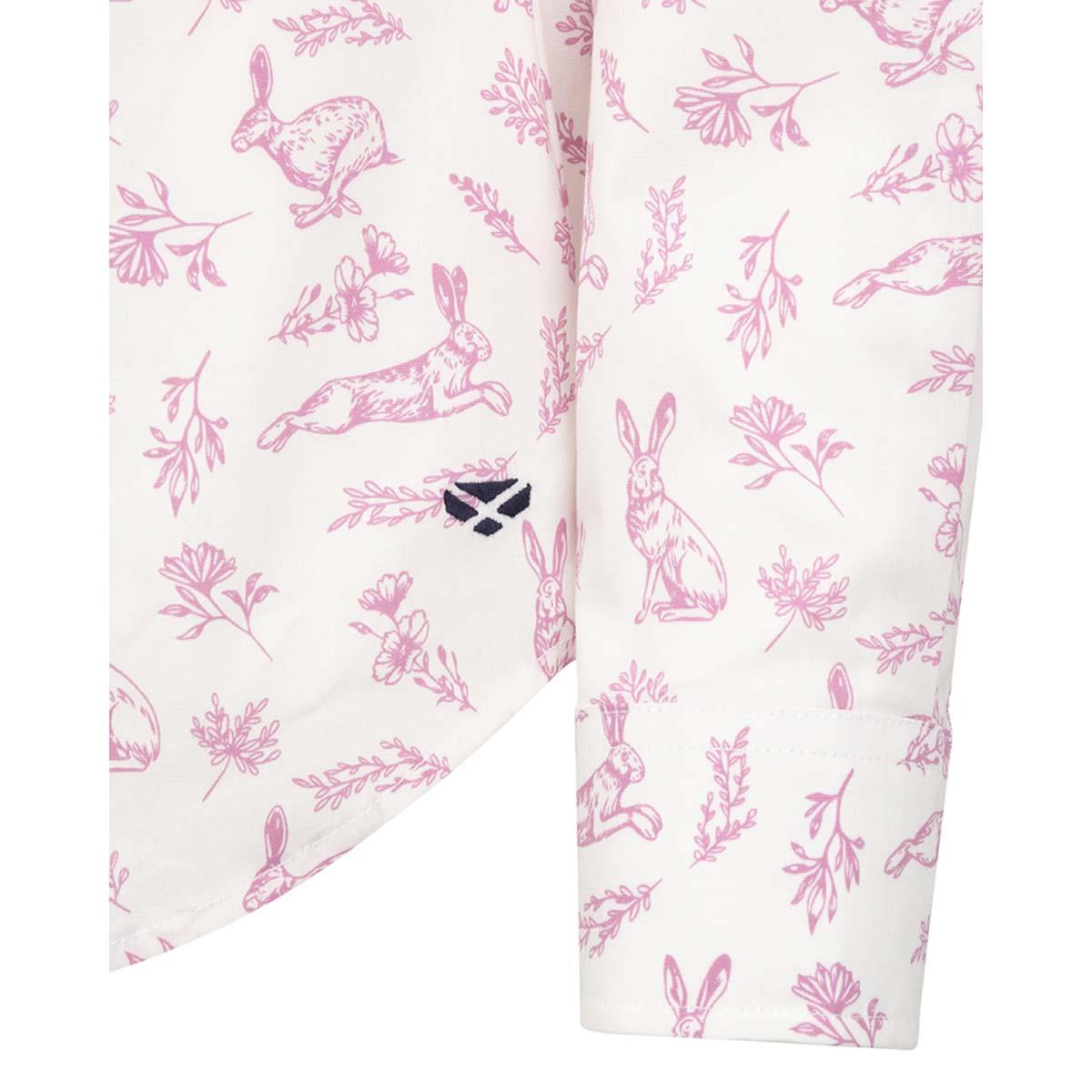 Pink Hoggs Of Fife Womens Hare Print Shirt  SLEEVE