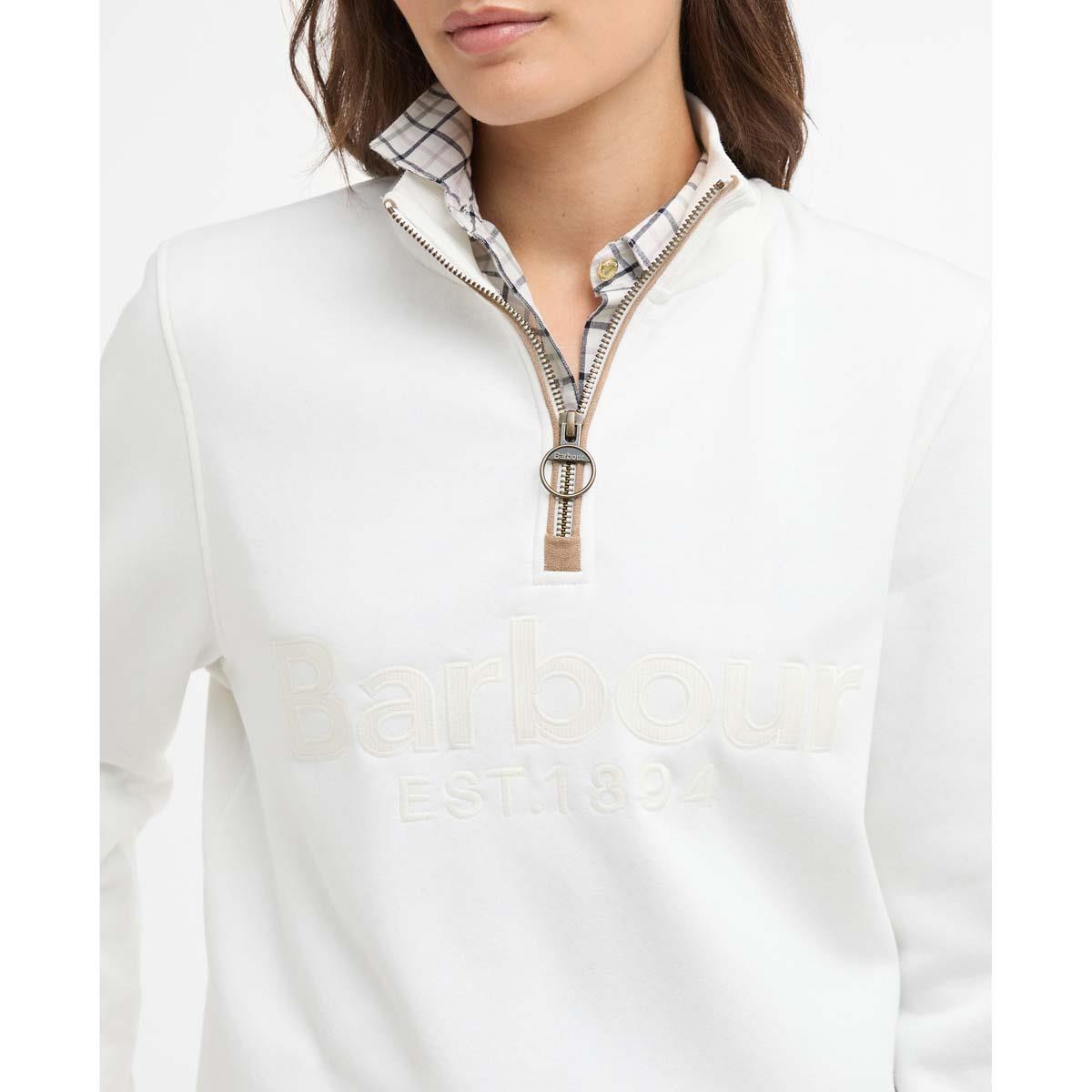 CLOUD Barbour Womens Cynthia Half Zip Sweatshirt ZIP
