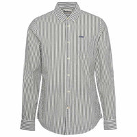 Navy Barbour Mens Cresswell Seersucker Tailored Fit Shirt