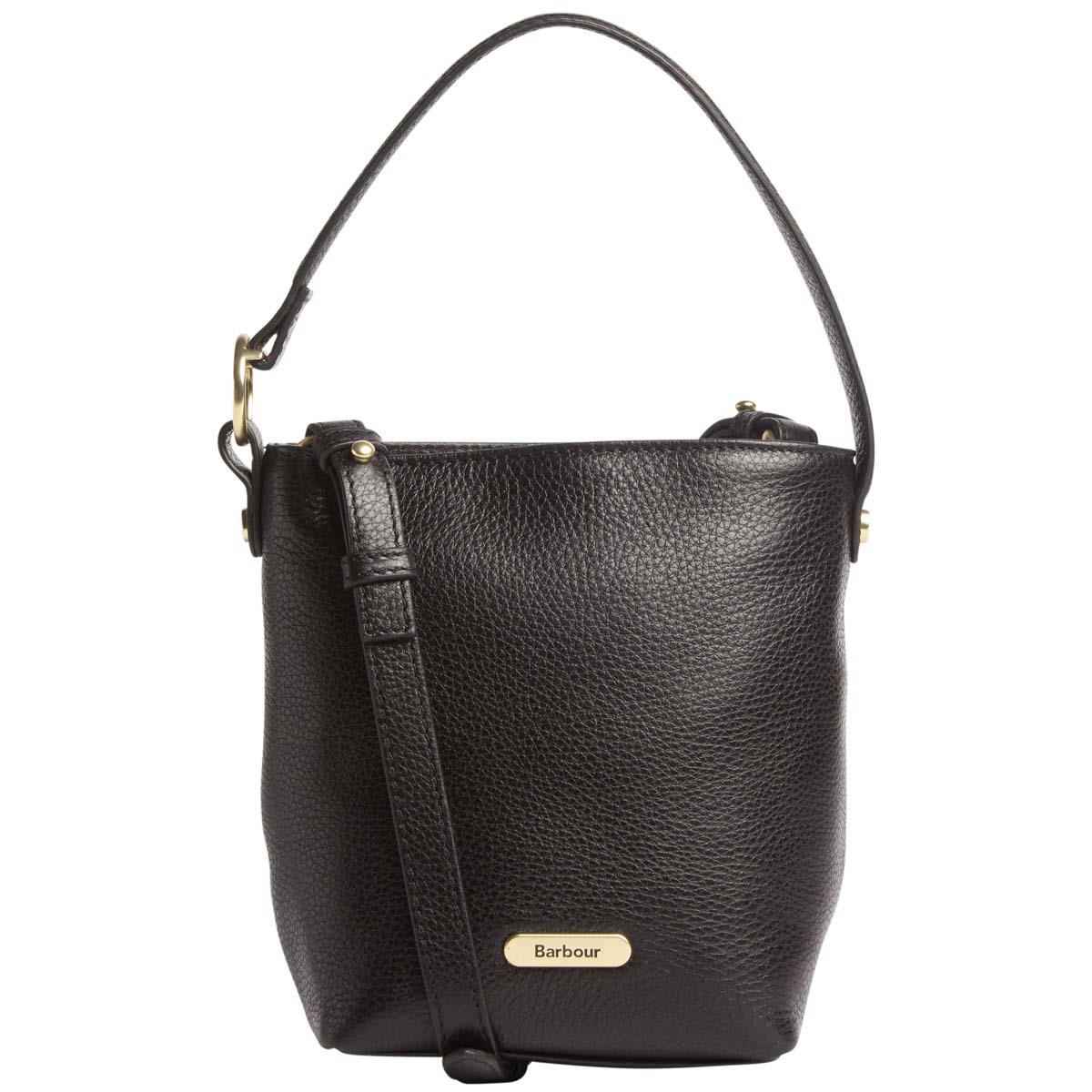 Barbour Womens Cedar Mini Leather Bucket Bag