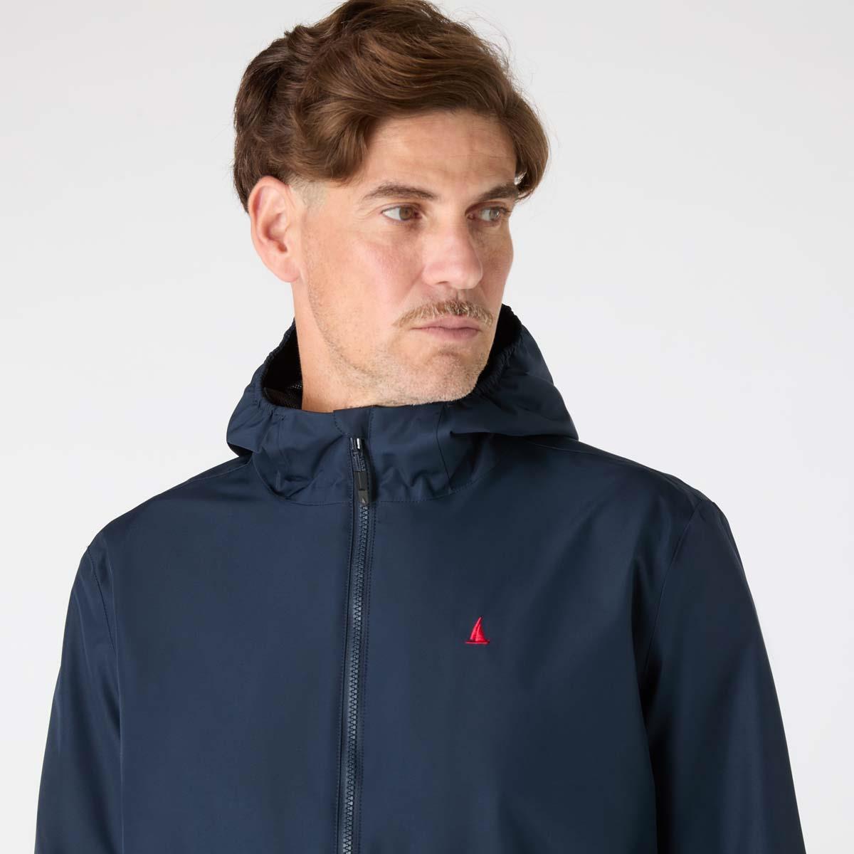 Navy Musto Mens Original Rain Jacket collar