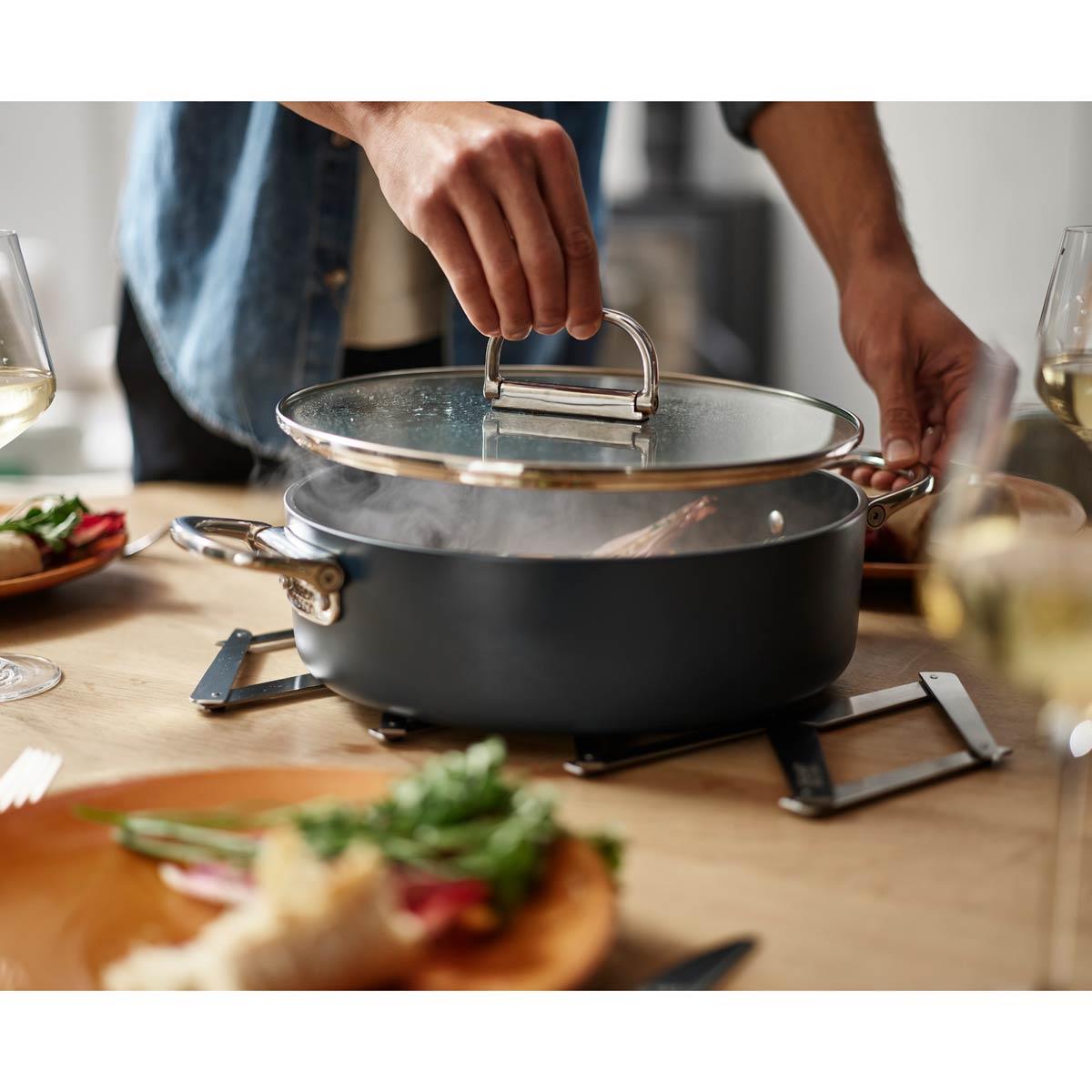 Joseph Joseph Space Folding Handle Ceramic Non-stick Shallow Casserole With Lid