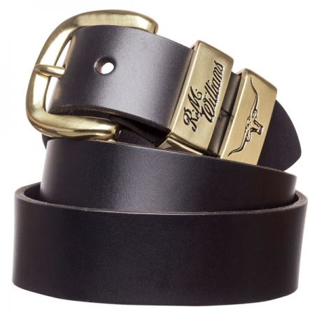 R.M. Williams Mens 3 Piece Work Belt Brass Buckle