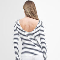 Cloud Stripe Barbour Womens Langton Top Back