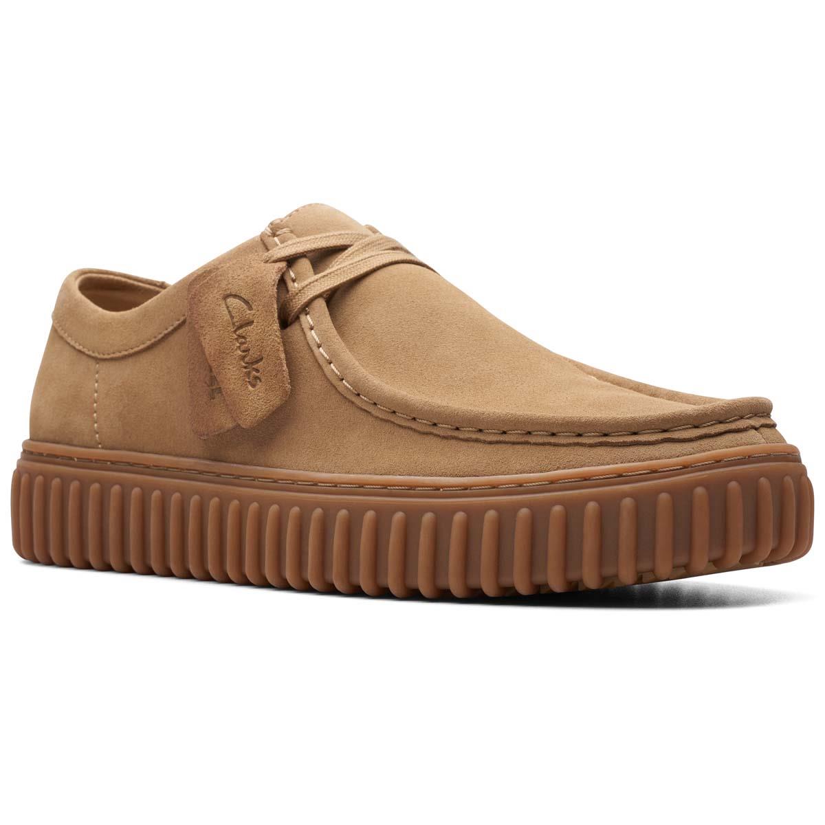 Dark Sand Suede Clarks Mens Torhill Lo Shoes
