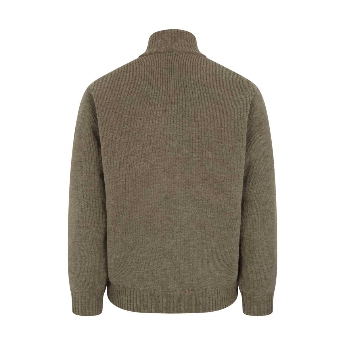 Meadow Green Marl Hoggs Of Fife Mens Hebrides II 1/4 Zip Windproof Pullover Back
