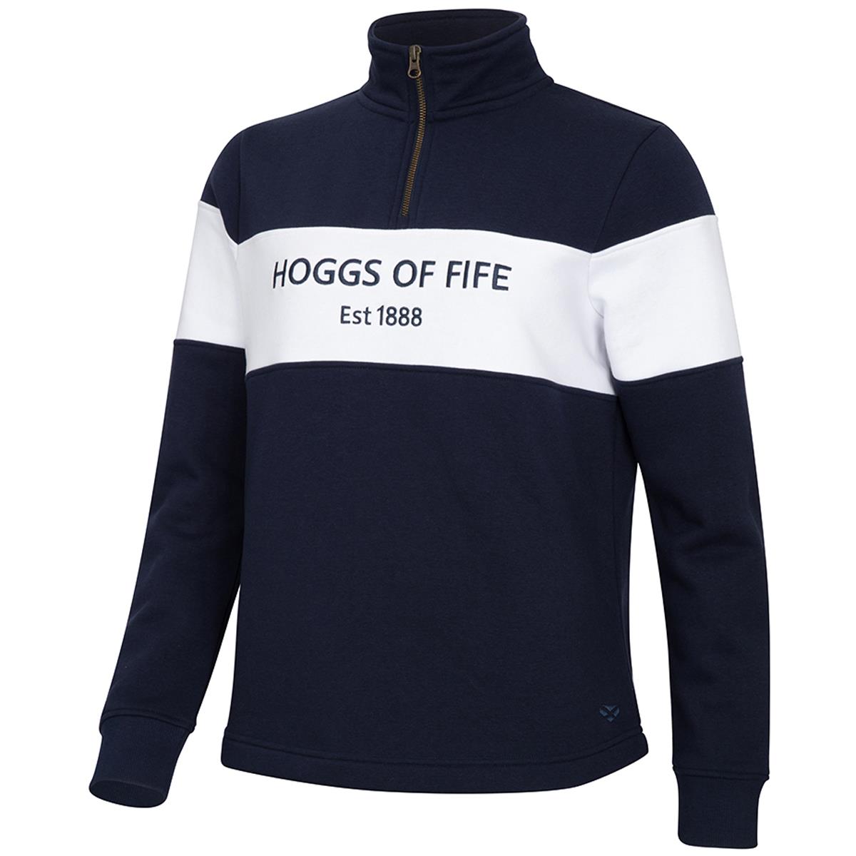Navy/White Hoggs Of Fife Dumfries 1888 Ladies 1/4 Zip Sweatshirt