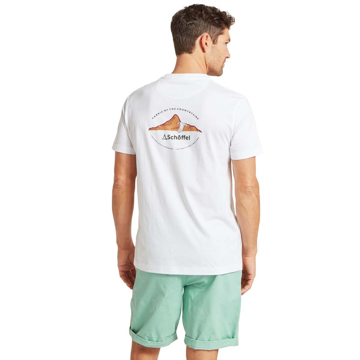 White Schoffel Mens Trenance T-Shirt front back