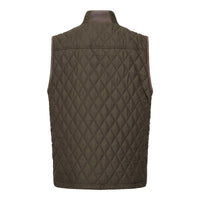 Forest Green Hoggs Of Fife Mens Lindores Quilted Gilet Back