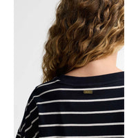 Dark Navy/Cloud Barbour Womens Ambleside Striped Top Shouler