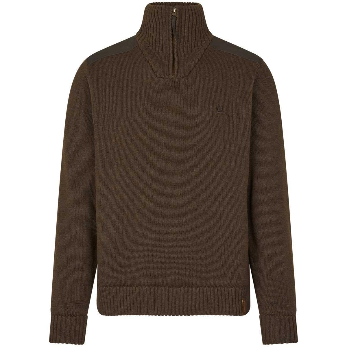 Dark Brown Seeland Mens Haze Windbreaker Knit Jumper