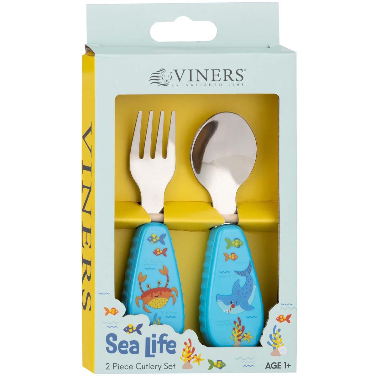 Viners Sea Life 2 Piece Kids Cutlery Set Giftbox