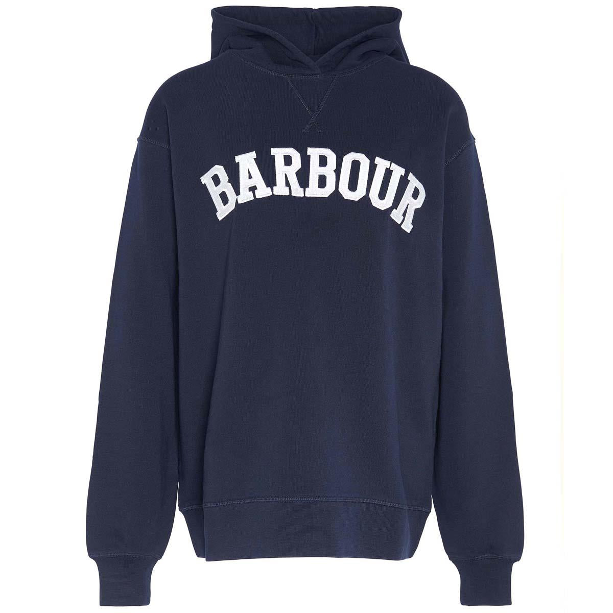 Navy/White Barbour Womens Northumberland Hoodie