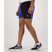 Blue Swanndri Mens Chequered Rugby Shorts Side