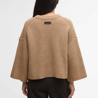 Military Brown Barbour Lilian Knitted Jumper Back