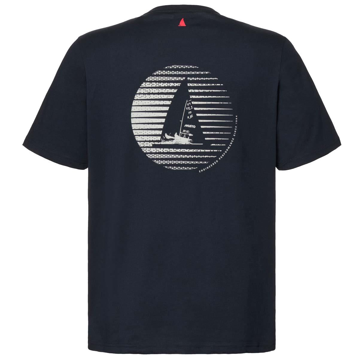 Navy Musto Mens Marine Graphic SS T-Shirt back2