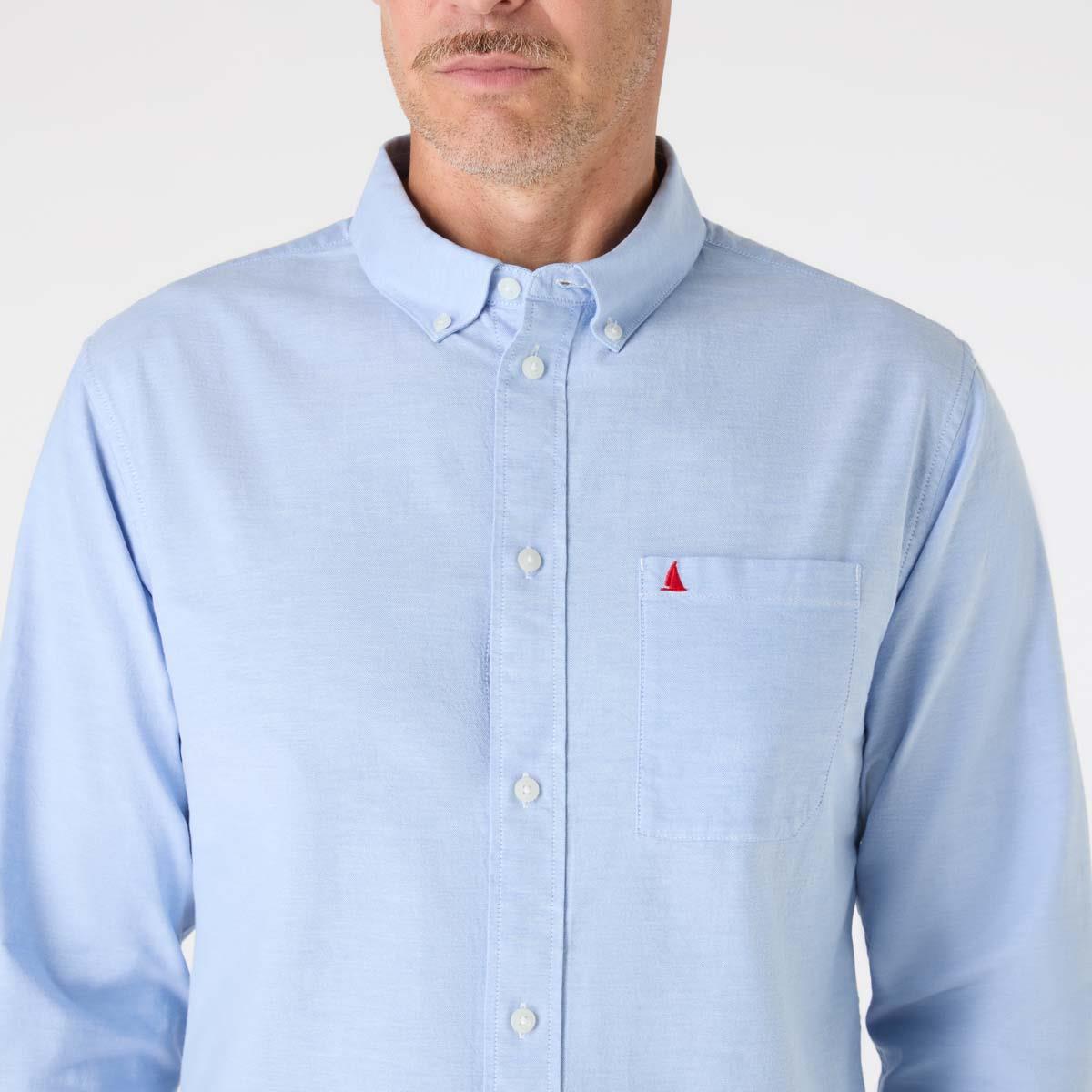 Pale Blue Musto Mens Original Oxford Shirt LOGO