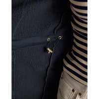 Navy Joules Womens Heritage Longline Fleece Jacket Waist Adjuster