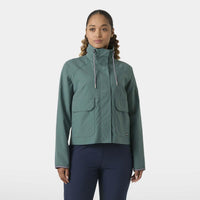 Opal Green Helly Hansen Womens Positano Light Jacket on model