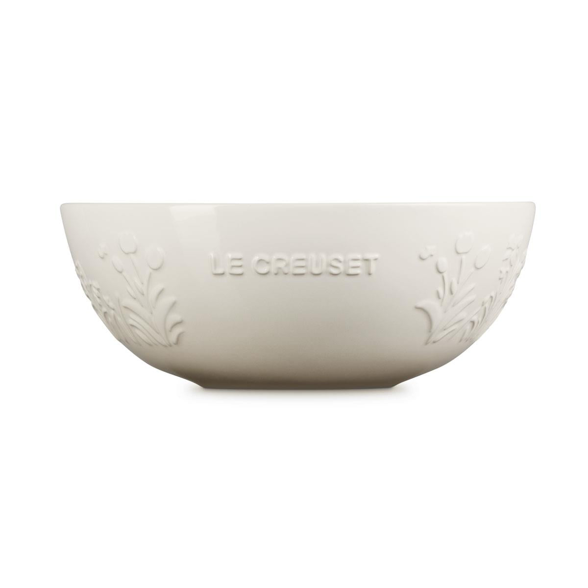 Le Creuset Stoneware Serving Bowl La Jardin Collection meringue
