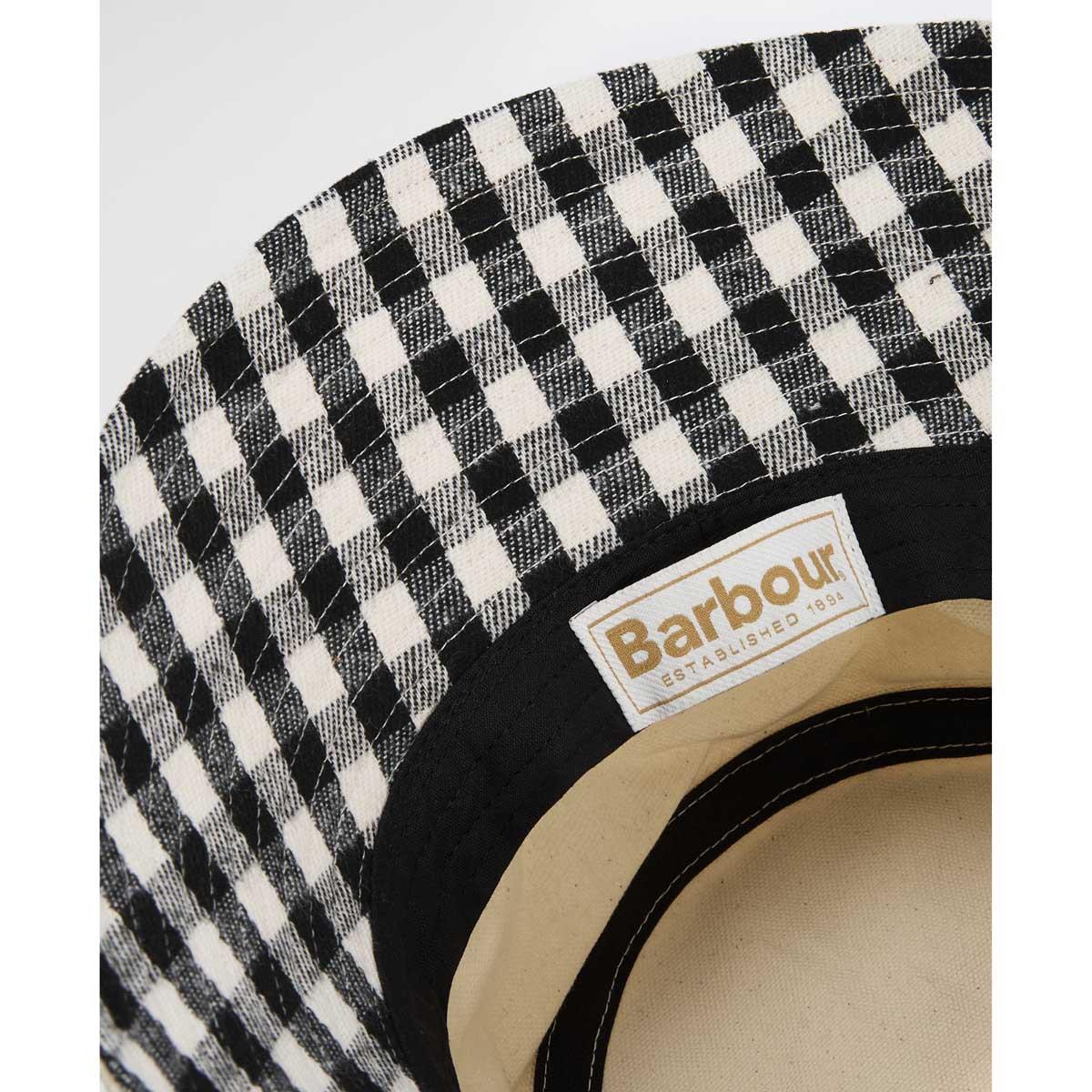 Ecru Barbour Womens Selena Bucket Hat Under Brim