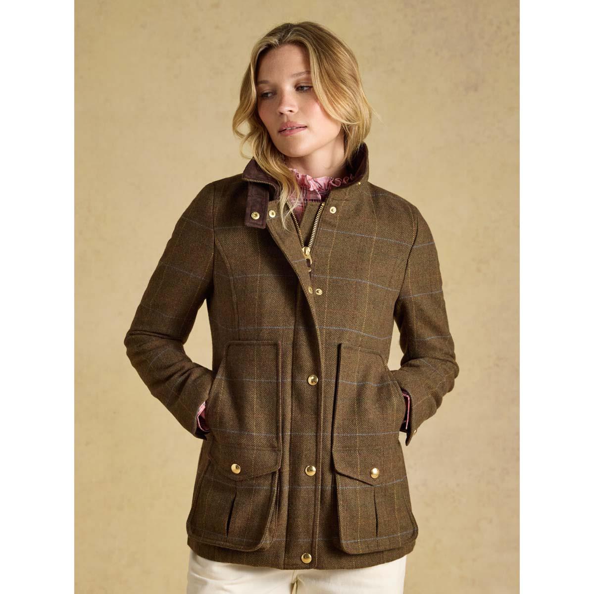 Joules Womens Fieldcoat Tweed Jacket