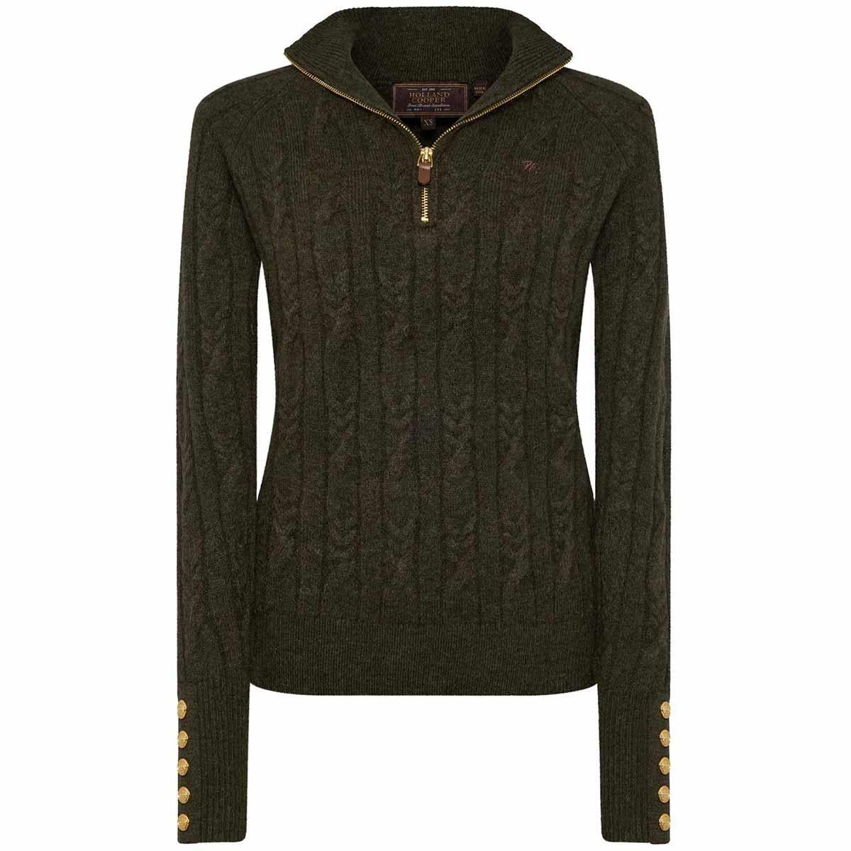 Holland Cooper Womens Bridget Quarter Zip Knit Jumper