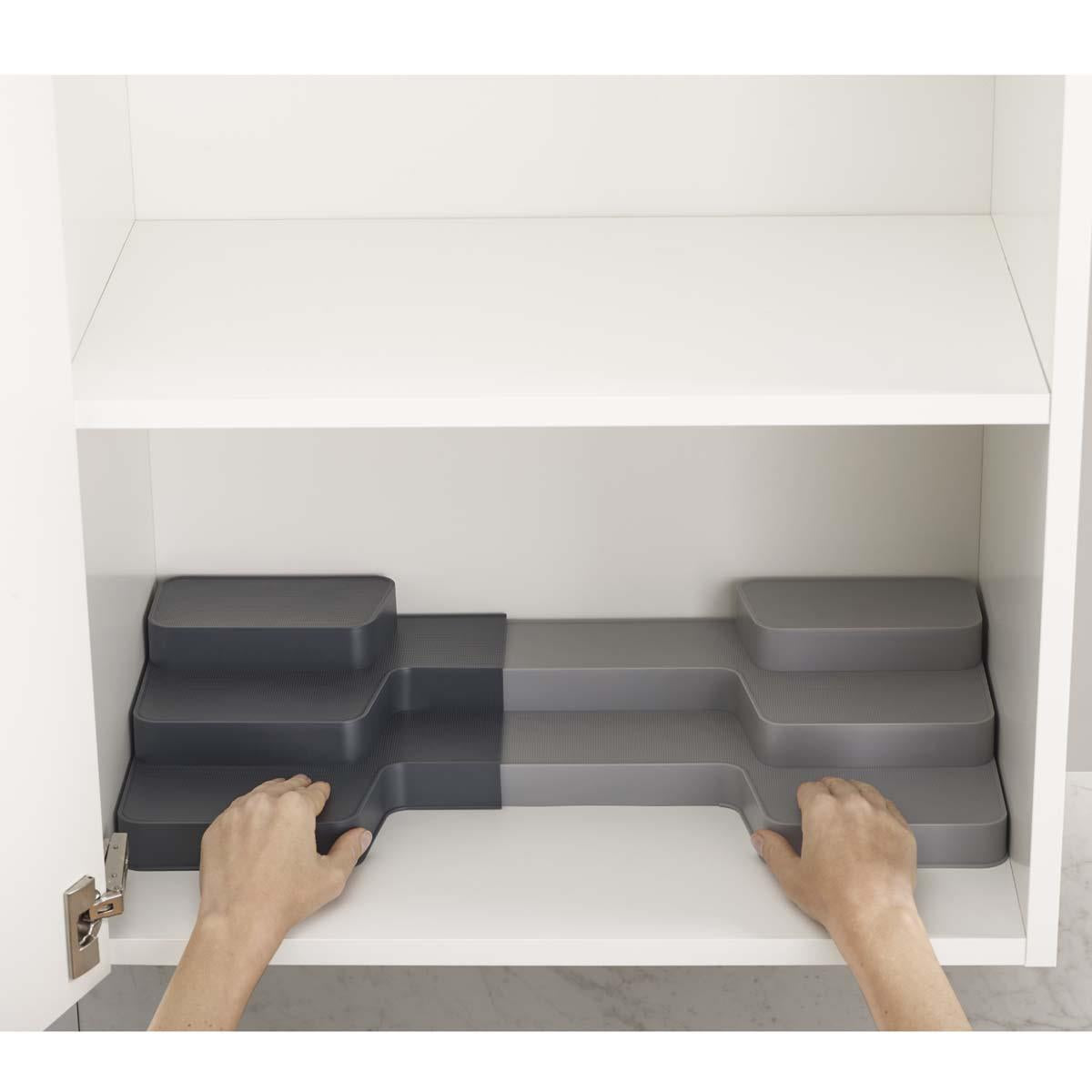 Grey Joseph Joseph CupboardStore Expandable Tiered Organiserer LS3