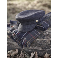 Charcoal Grey Barbour Womens Bothal Bakerboy Cap Lifestyle 2