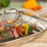 Kuhn Rikon Square Glass Lid with Stainless Steel Handle LS2