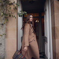 Camel Barbour Womens Cottesmore Wool Jacket Lifestyle