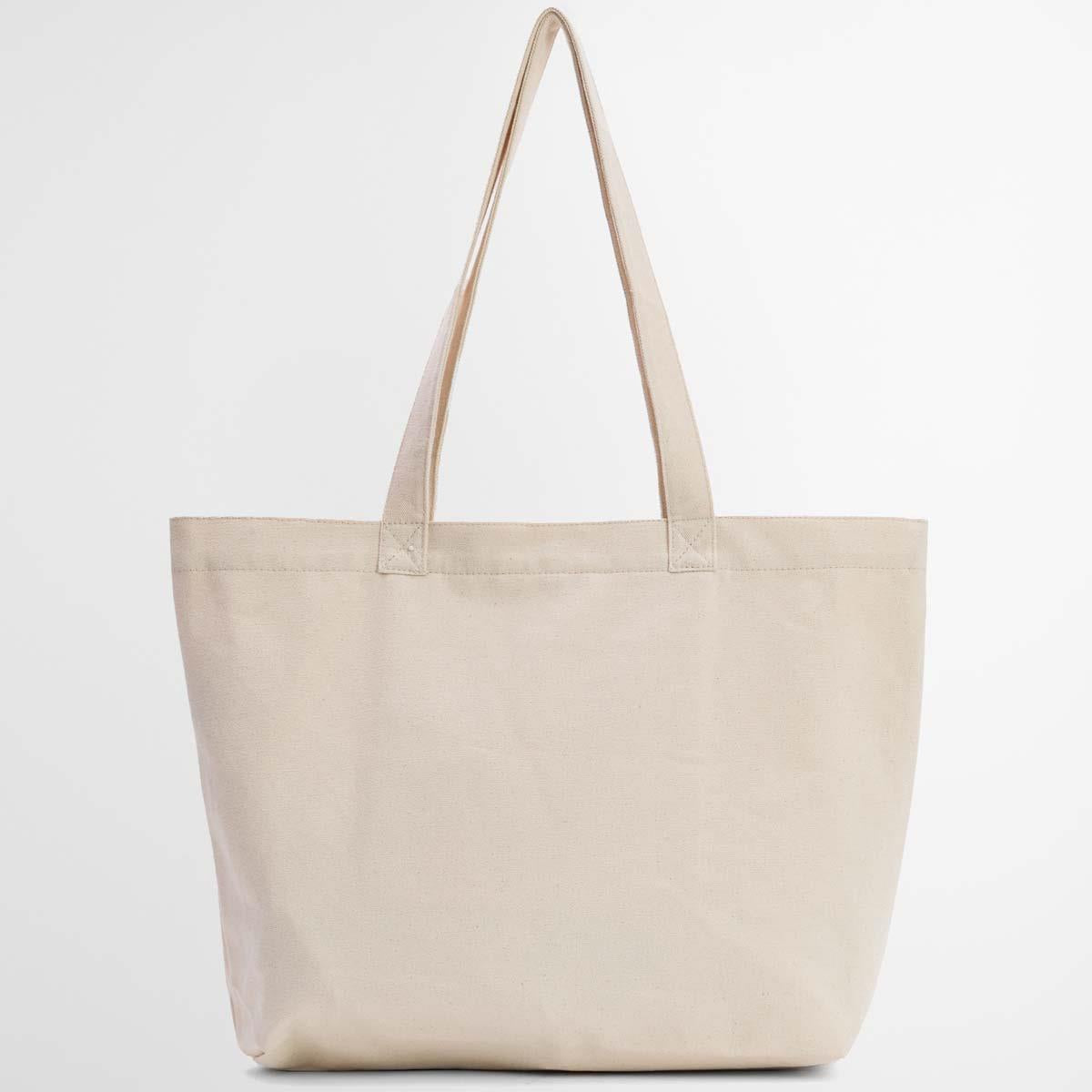 Natural Barbour Script Tote Bag Back
