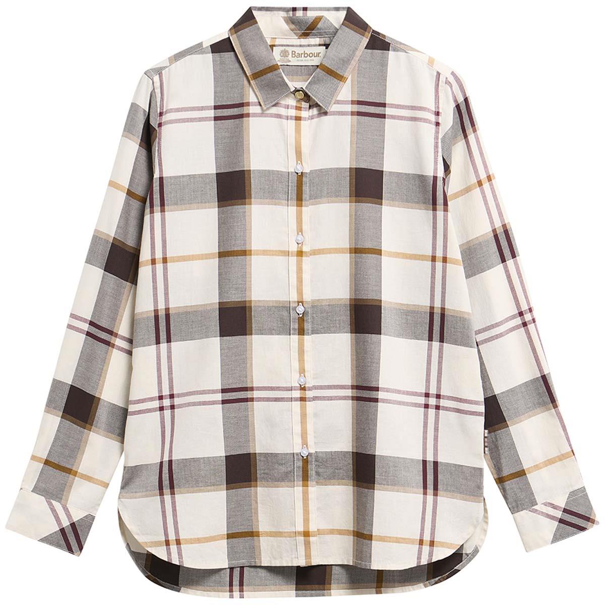 Ecru Muted Tartan Barbour Womens Moorland Shirt