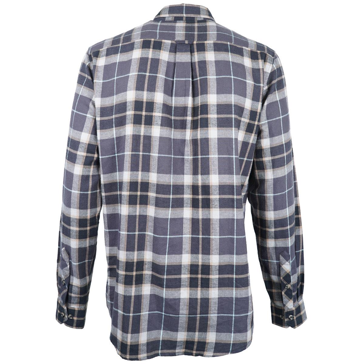 Albert and Maurice Mens Lugg Flannel Shirt Taupe Check