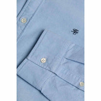 Sky Blue Holland Cooper Mens Classic Oxford Shirt Cuff Detail