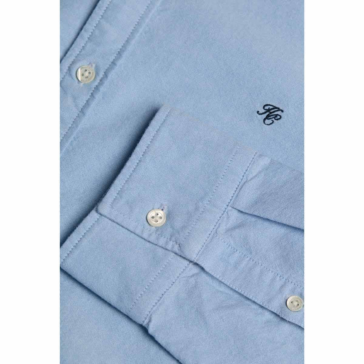 Sky Blue Holland Cooper Mens Classic Oxford Shirt Cuff Detail