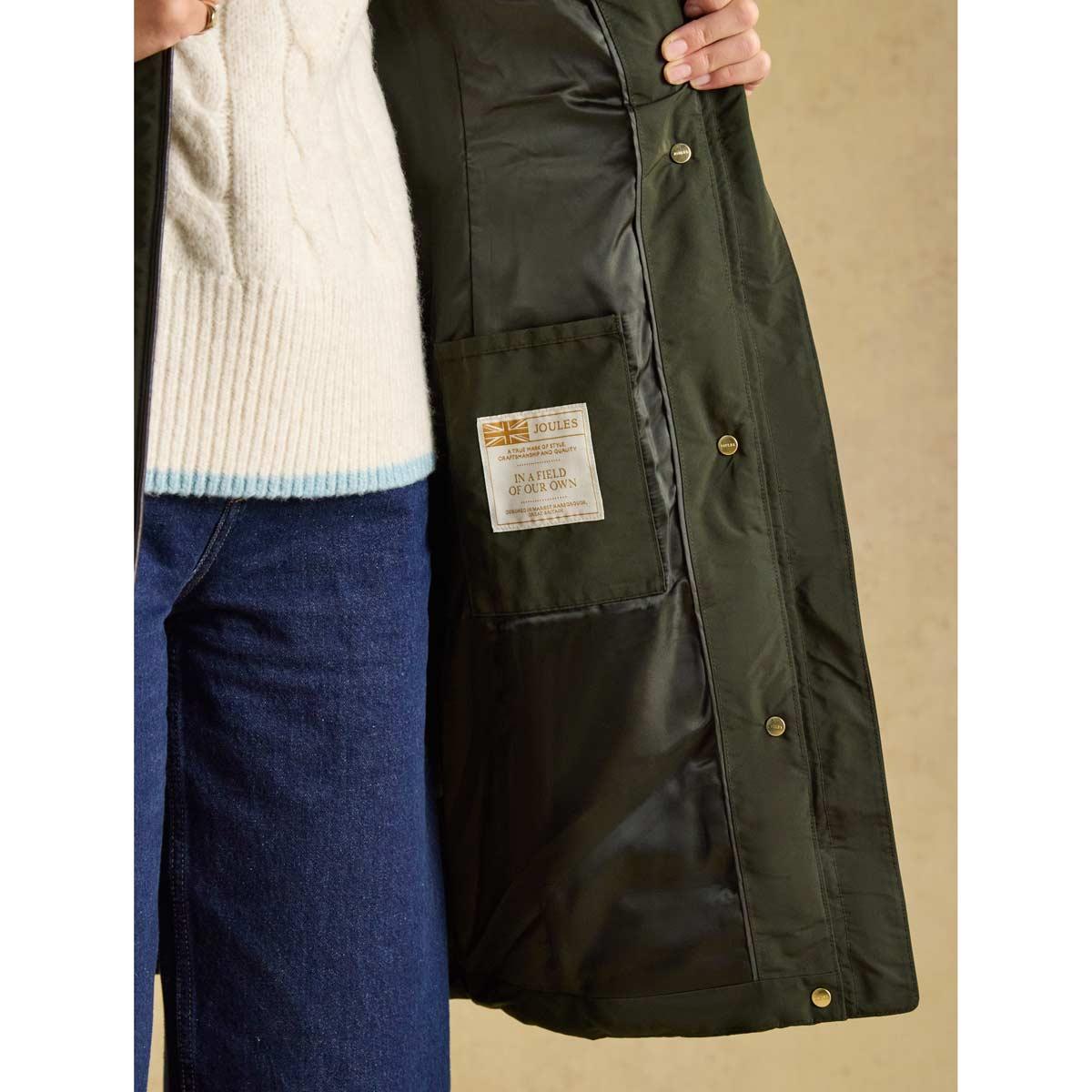 Joules Womens Aspen Showerproof Padded Long Coat
