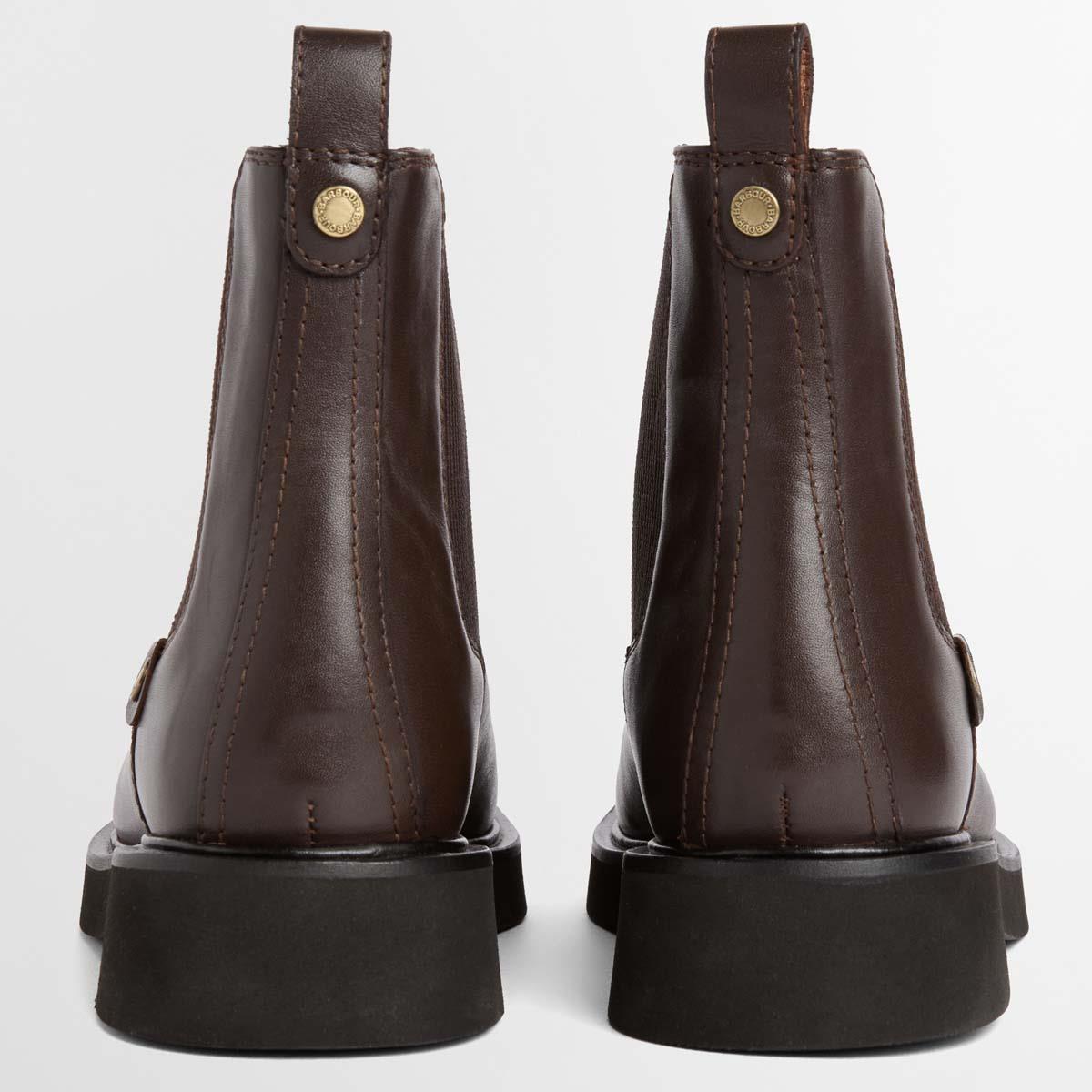 DARK CHOC Barbour Womens Delfina Chelsea Boot BACK