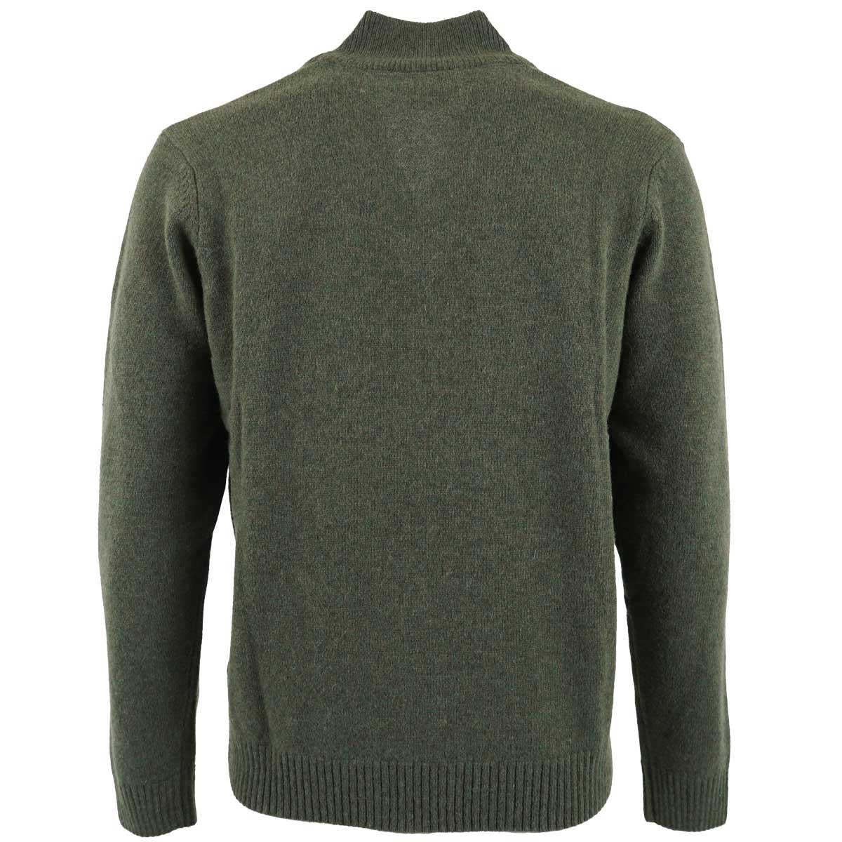 Albert and Maurice Netherton Zip Neck Lambswool Jumper Thyme