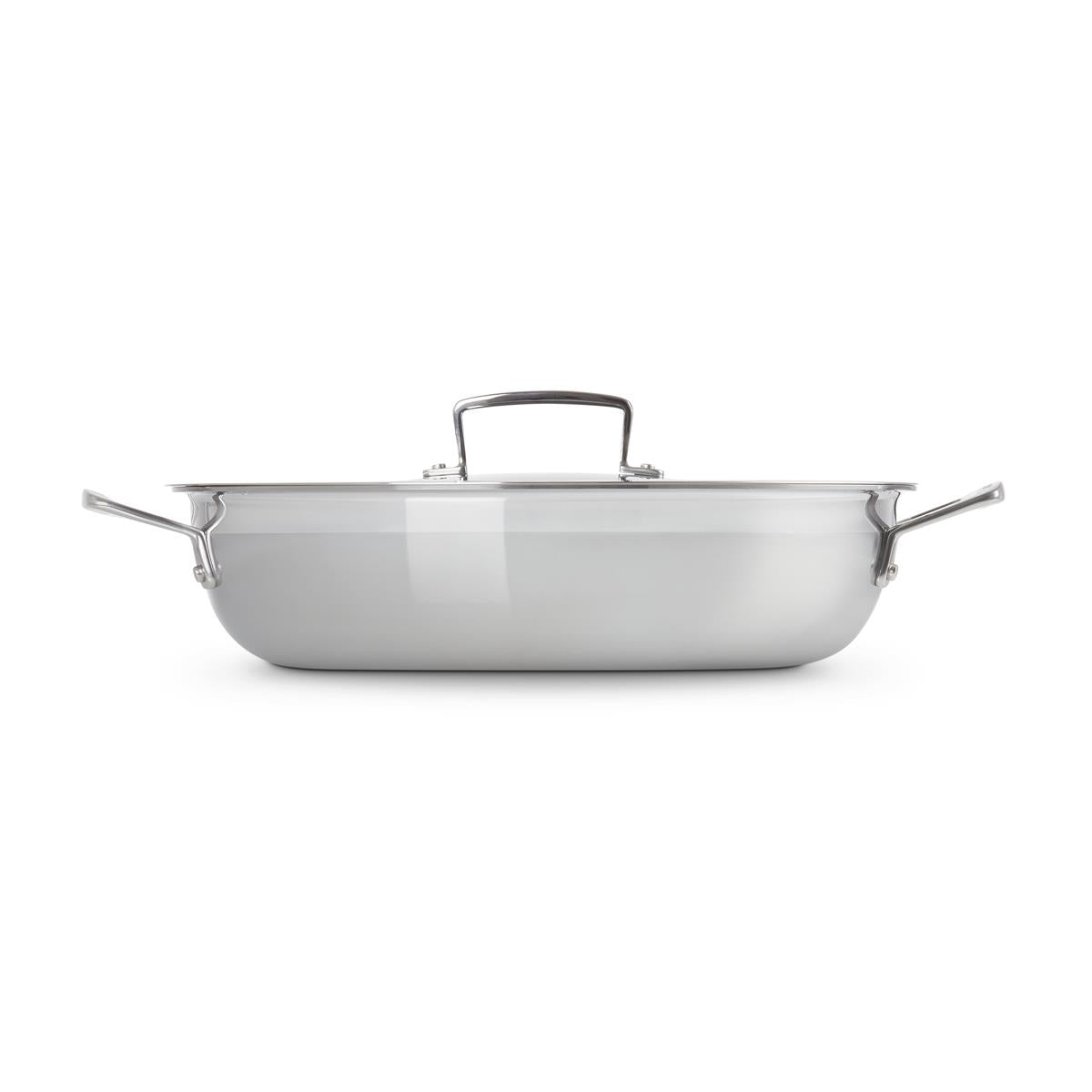 Le Creuset Classic 3-ply Stainless Steel Shallow Casserole with Lid