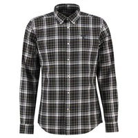 Grey Marl Barbour Mens Mosswood Tailored Checked Shirt