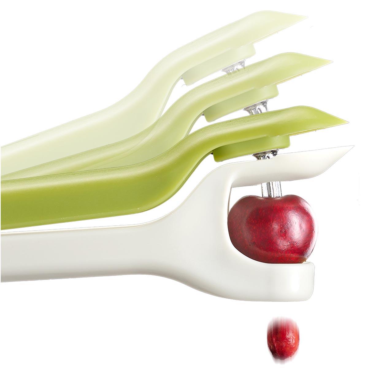 Joseph Joseph Tweezy 2-in-1 Pitter and Huller Pitter In Use