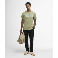 Laurel Green Barbour Mens Thurford T-shirt on model