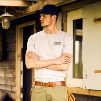 white Triumph Mens Adcote Printed Tee