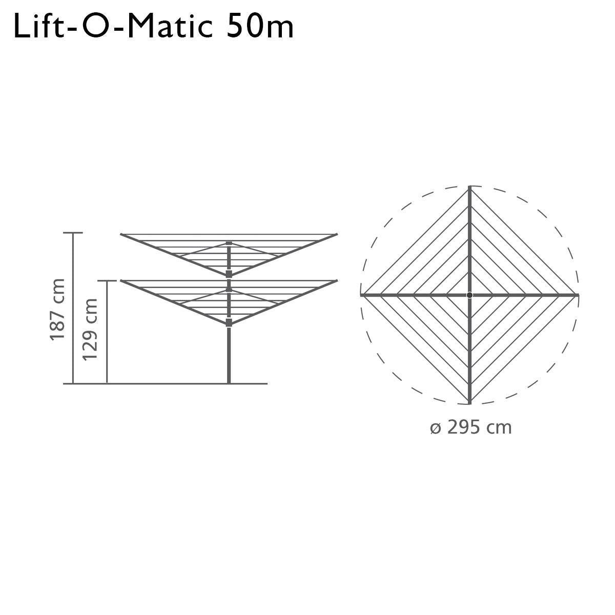 Brabantia Rotary Lift-O-Matic 50m