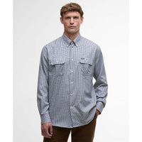 Mallard Green Barbour Mens Fenn Regular Thermo Weave Gingham Shirt front2